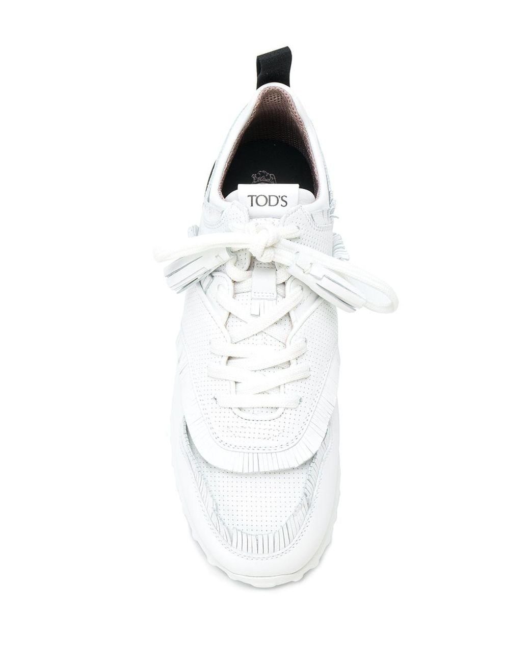 Tod s Fringed Runner Sneakers in White Lyst