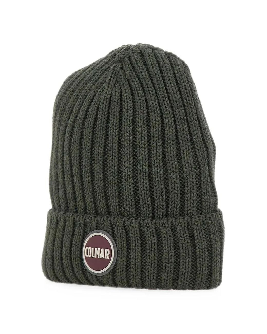 Colmar Green Ribbed-Knit Beanie Hat