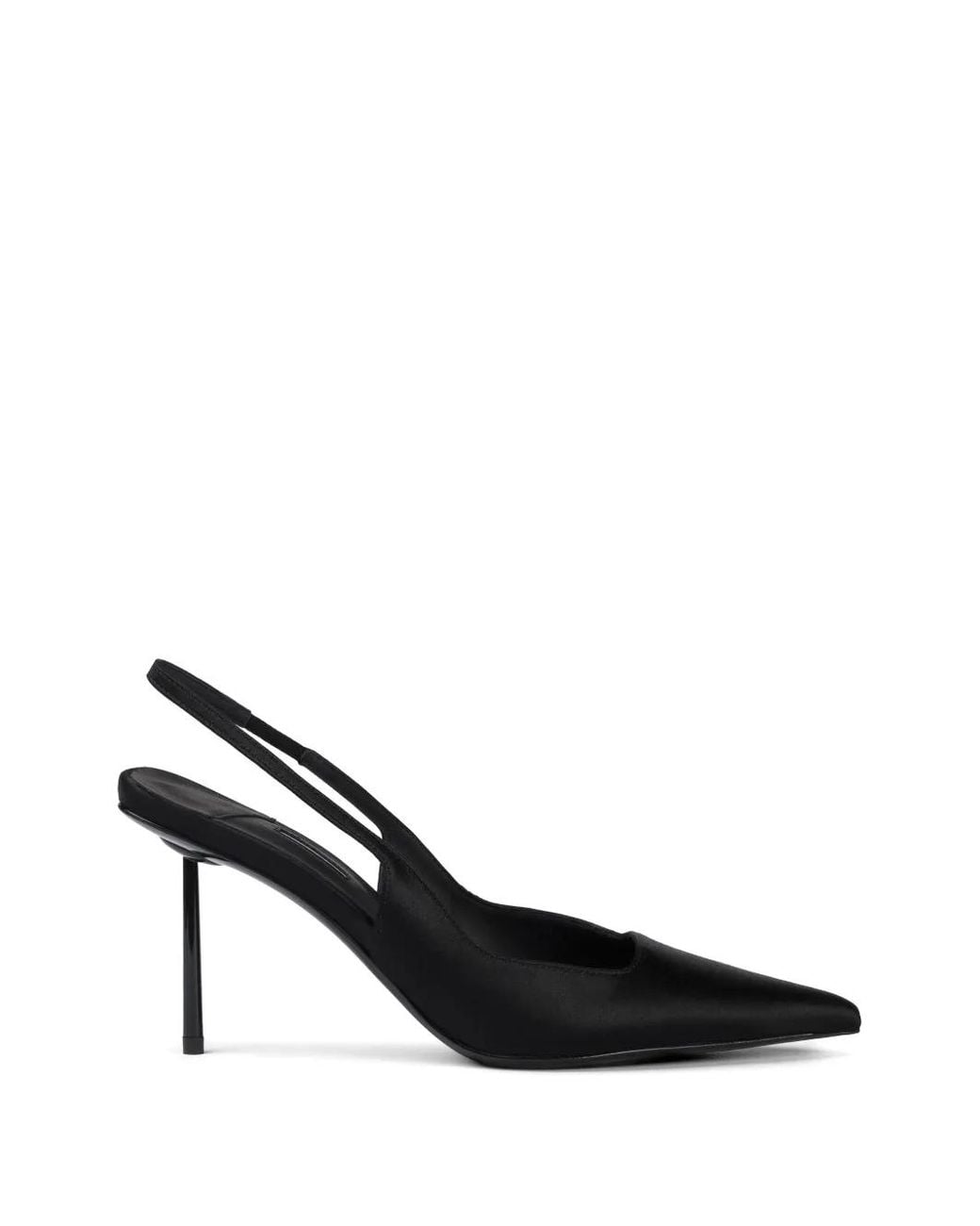 Le Silla Black Amelia Silk-Satin Pumps