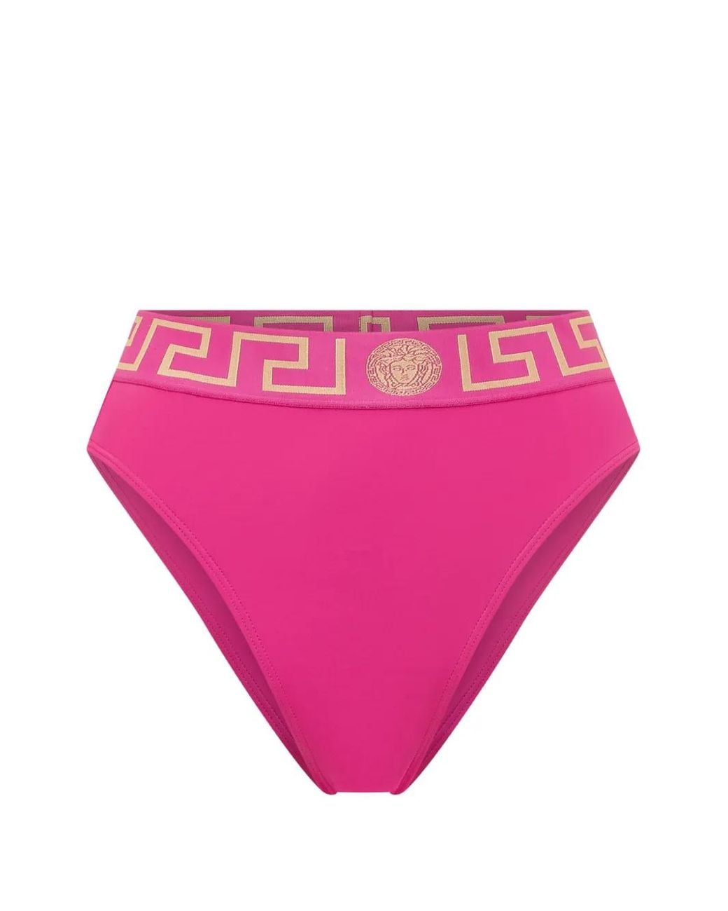 Versace Pink Greca Medusa Bikini Bottoms