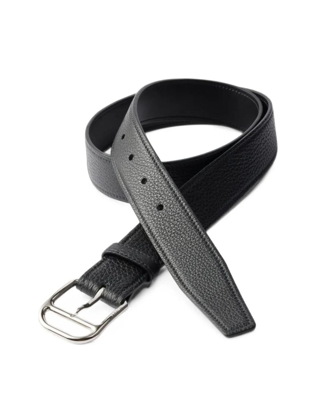 Prada Black Leather Belt Strap for men
