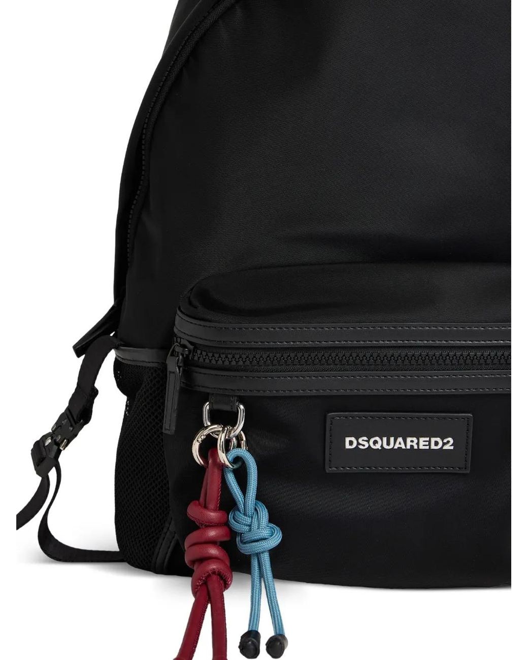 DSquared² Black Rucksack Mit Logo-Patch