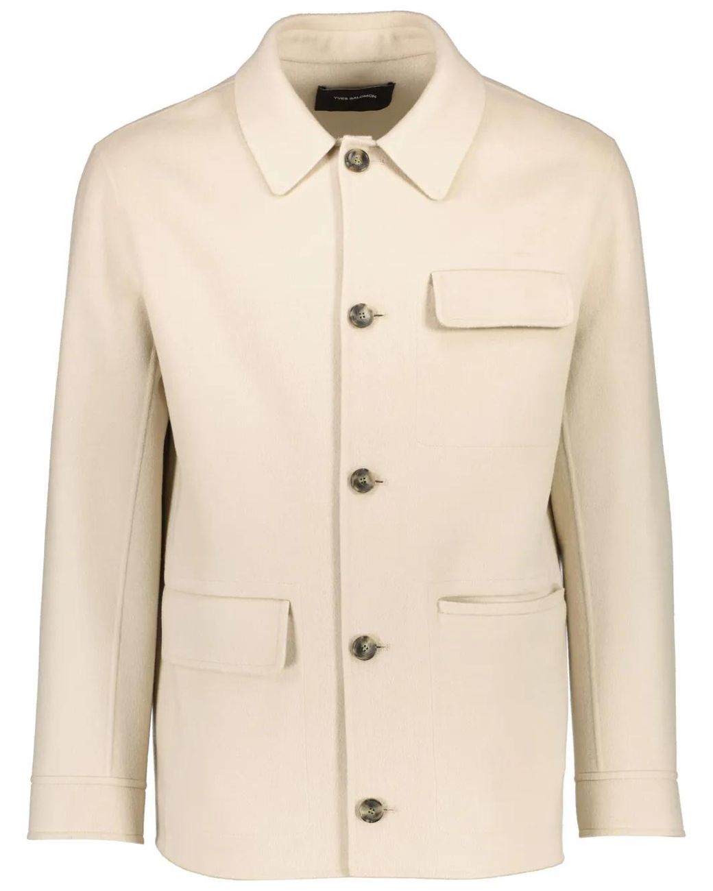 Yves Salomon Natural Wool-Cashmere Shirt Jacket for men