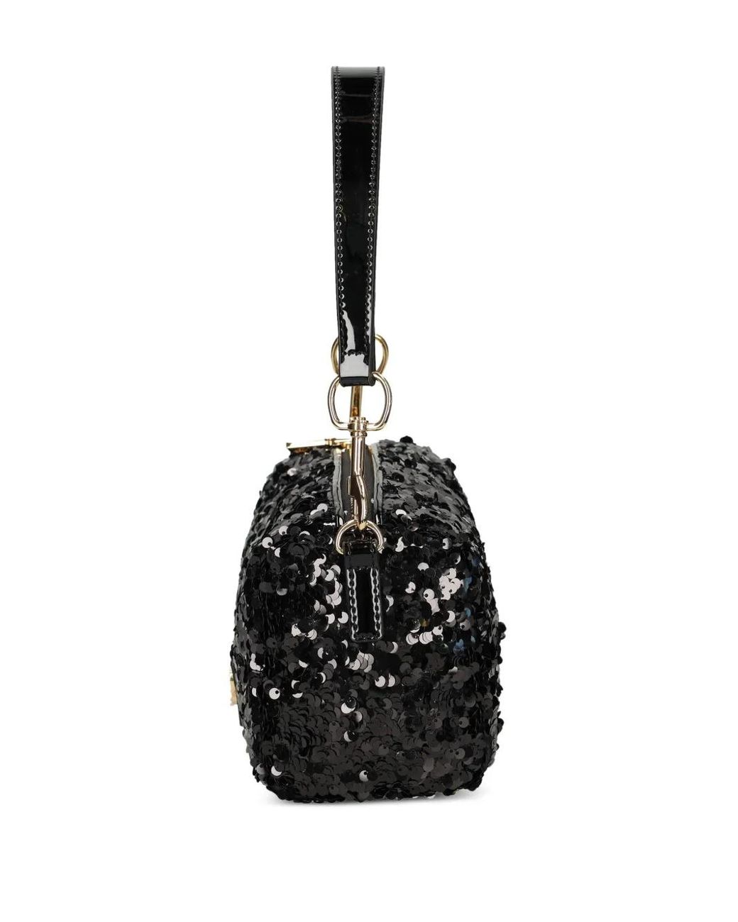 Love Moschino Black Sequin Satchel