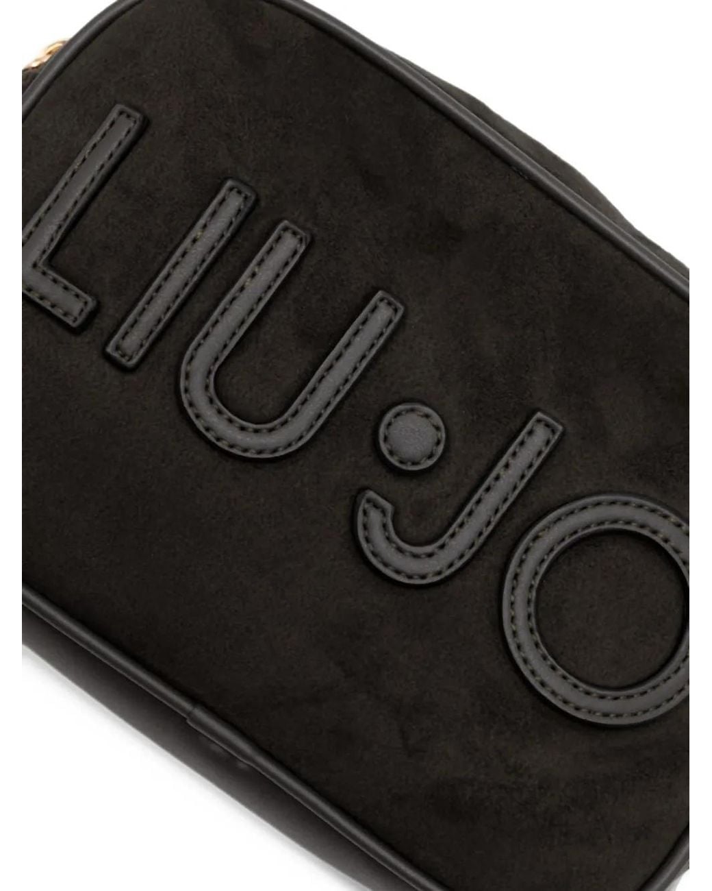 Liu Jo Black Logo-Patch Mini Crossbody Bag