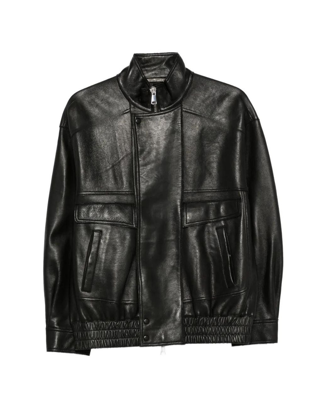 The Jackie Leathers Black Droite Leather Jacket