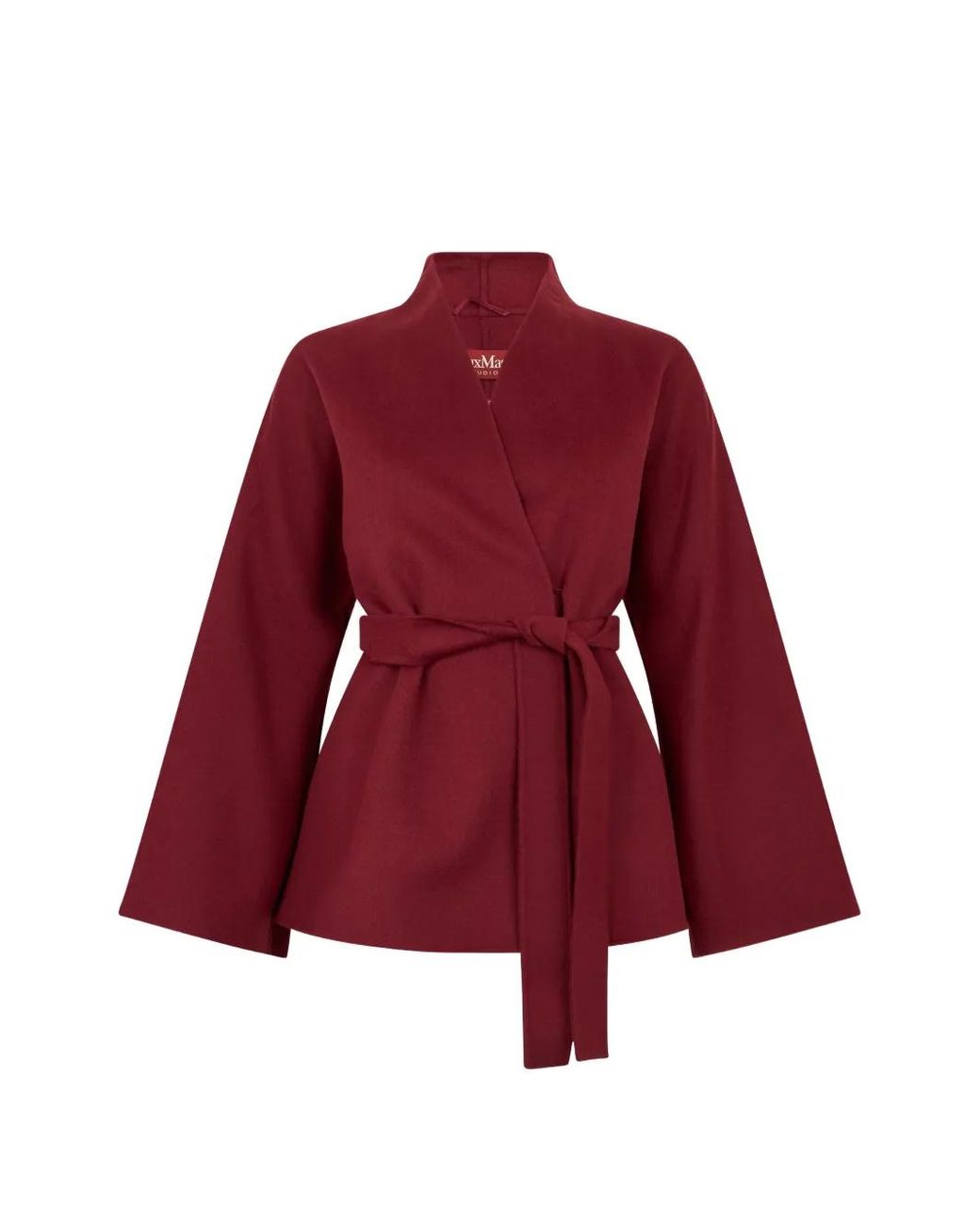 Max Mara Red Wool, Silk And Cashmere Coatigan