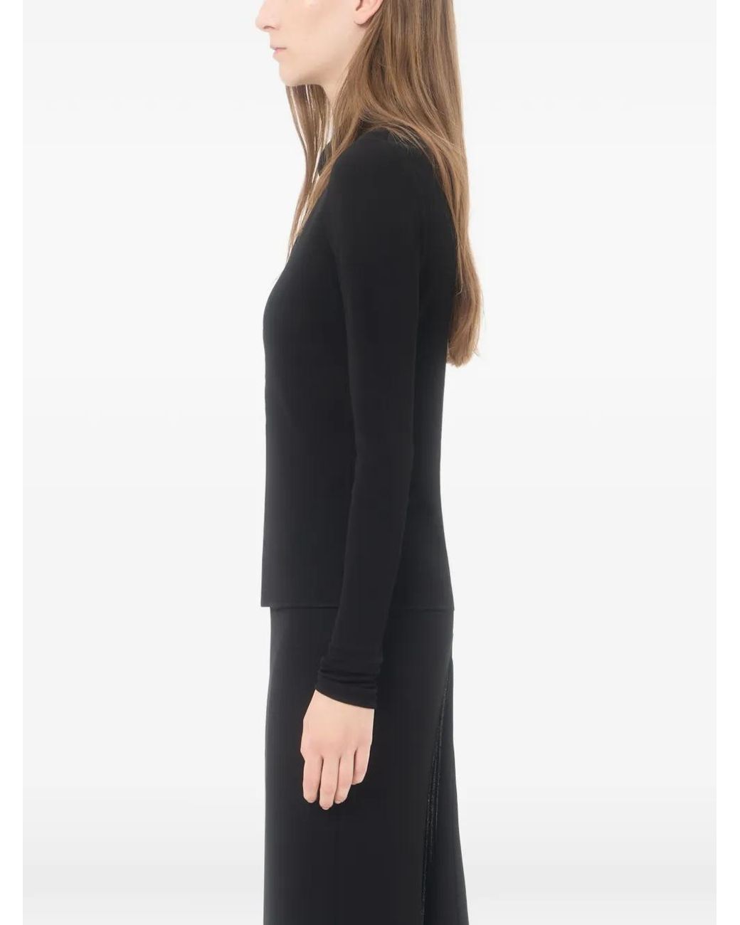 Valentino Garavani Black Crepe Jersey Top