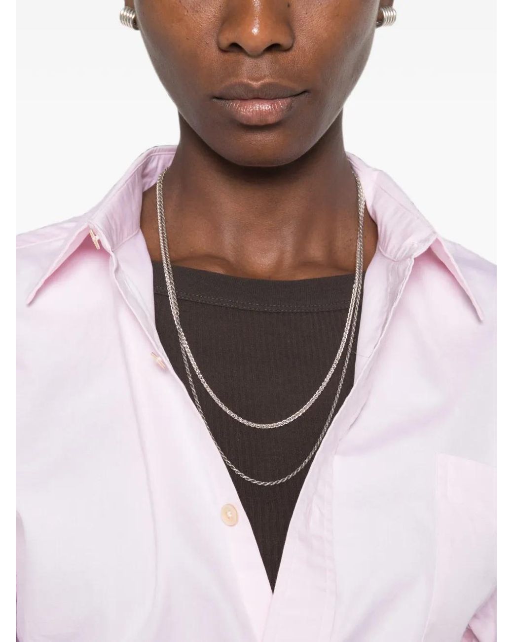 R13 Pink Split Hem Shirt Light