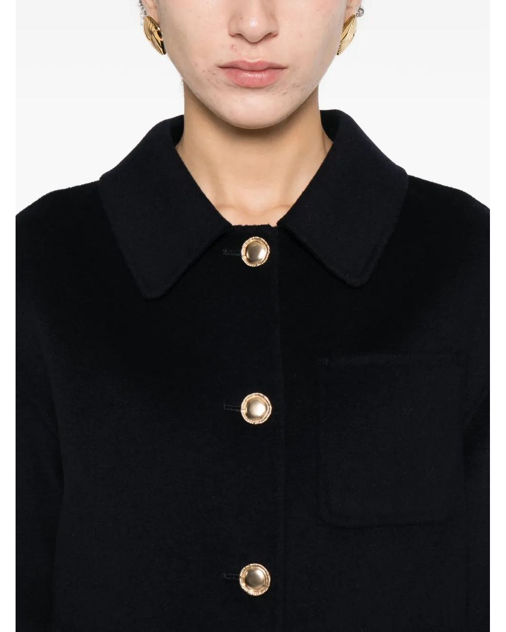 Arma Black Buttoned Pocket Jacket