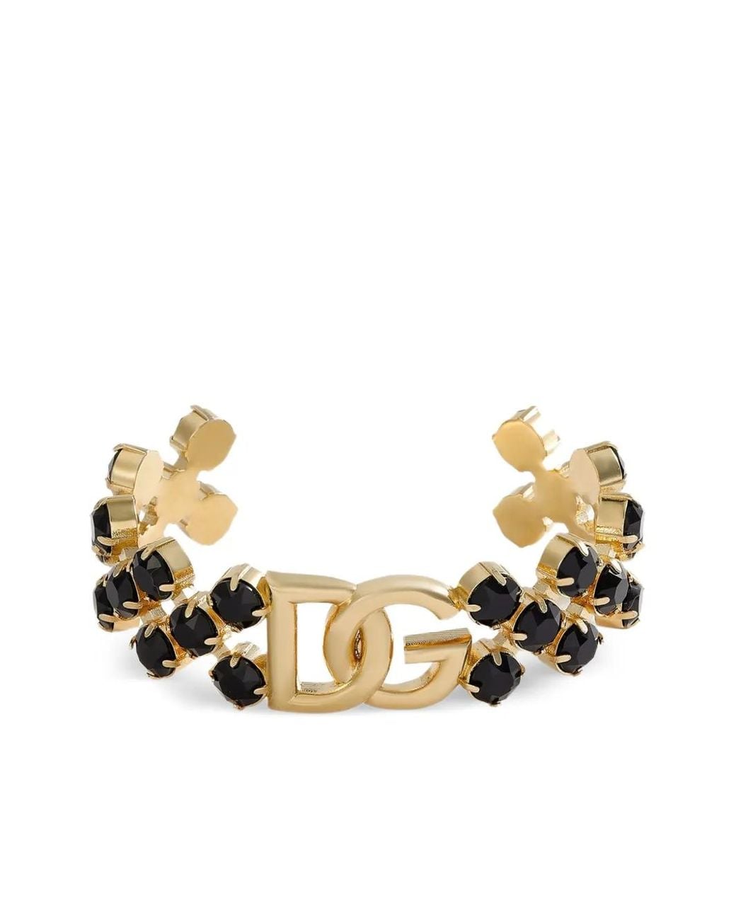 Dolce & Gabbana Metallic Dg Logo-Stone Bracelet