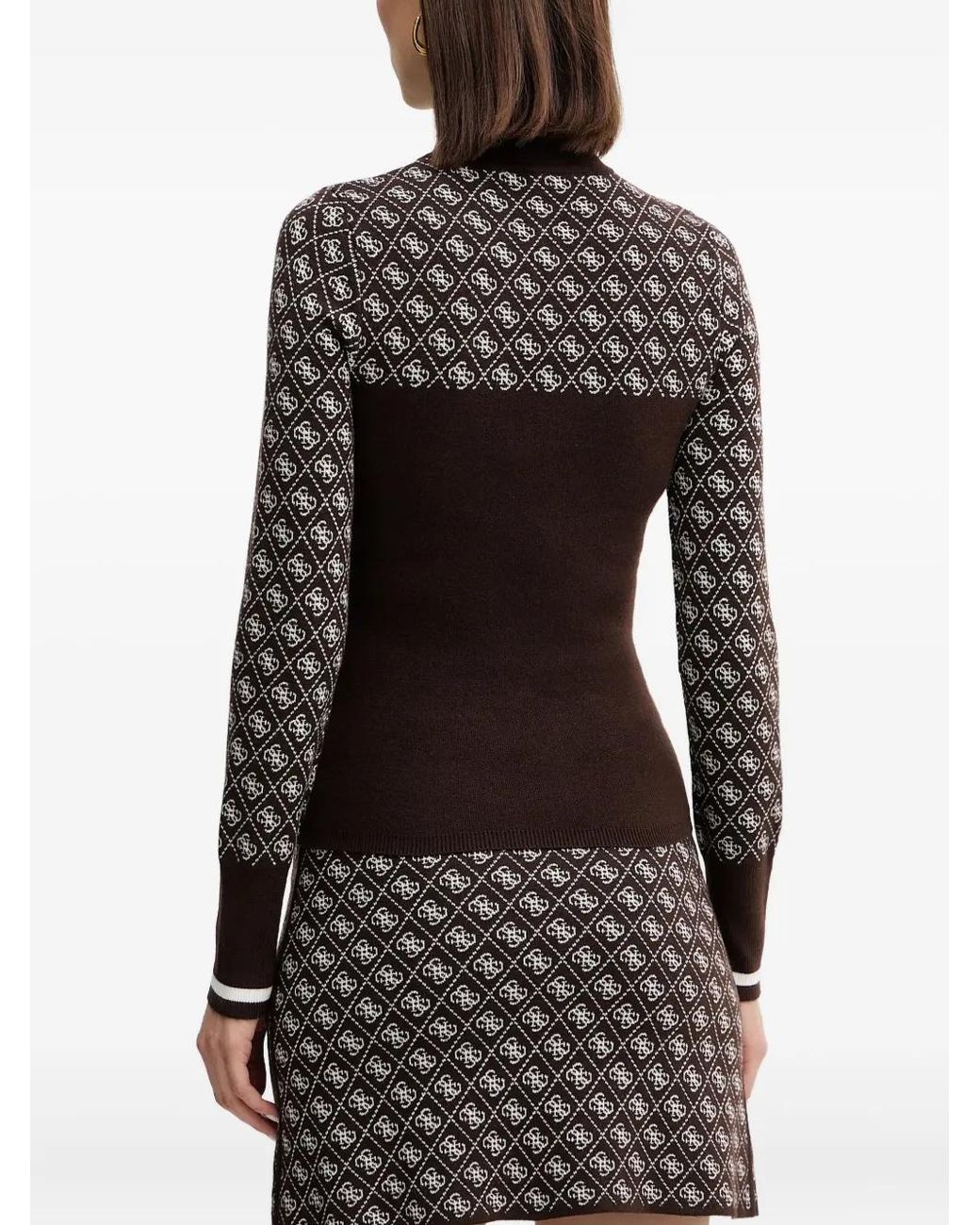 Sudadera Con Motivo De Manga Larga Guess de color Black