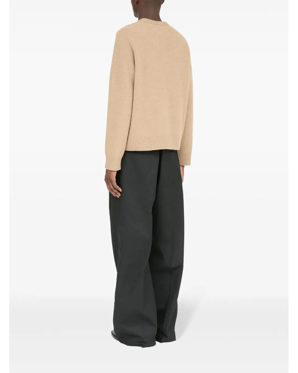 Maison Margiela Natural Crew-Neck Wool Jumper for men