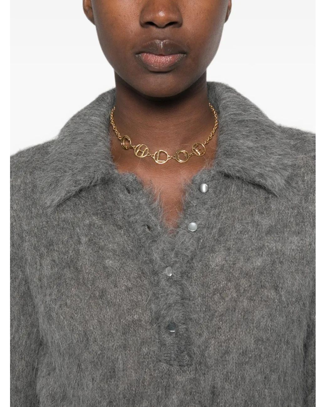 Chloé Gray Polo Jumper