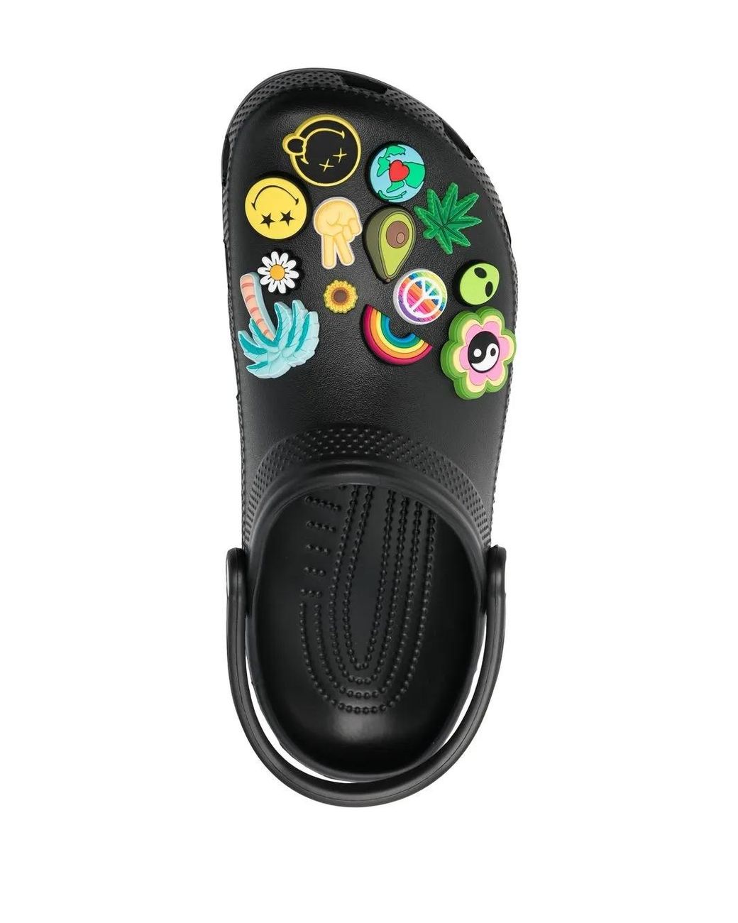 CROCSTM Black Classic Multi-Charm Sandals for men