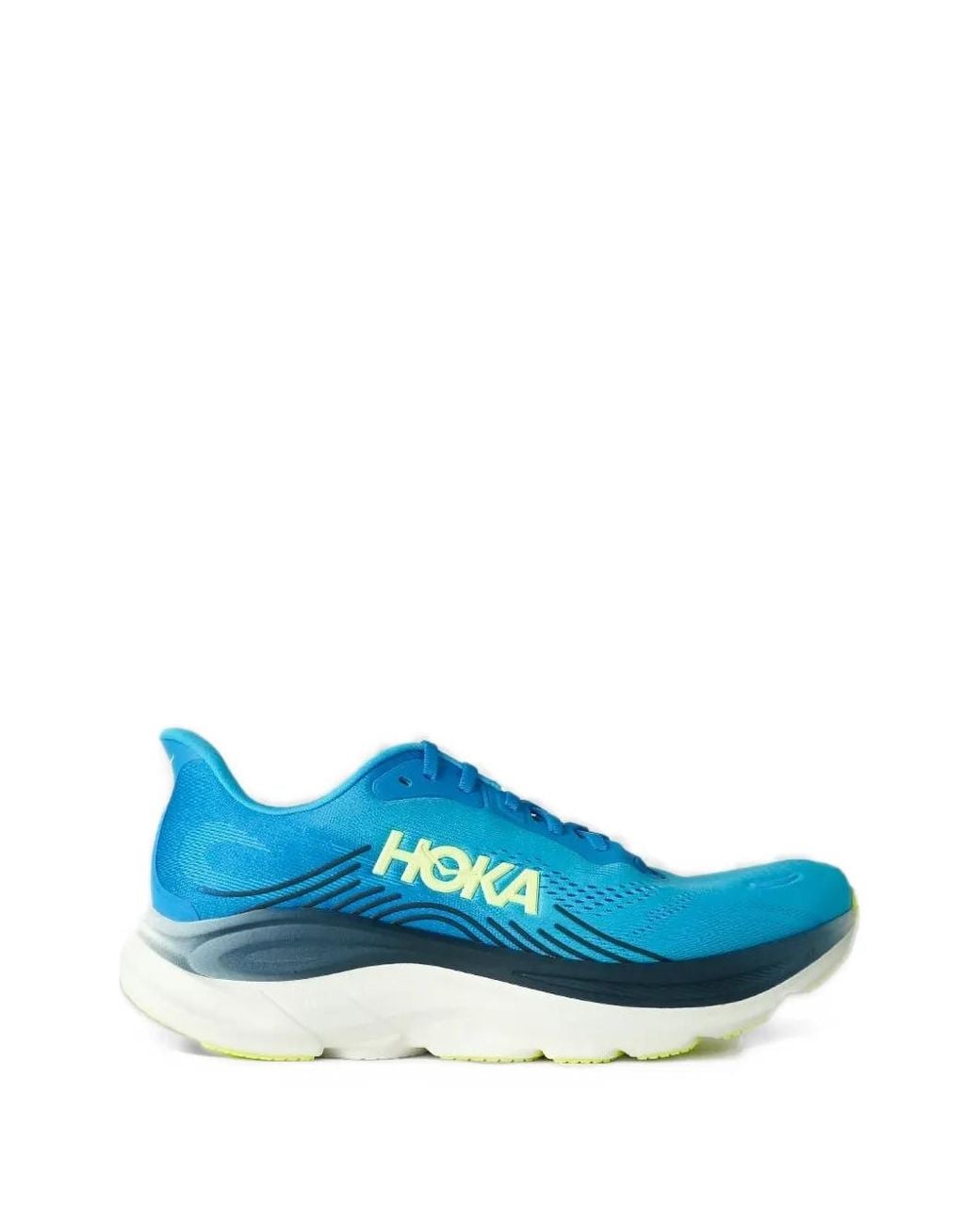Hoka One One Blue Clifton 11 Logo-Embellishment Sneakers for men
