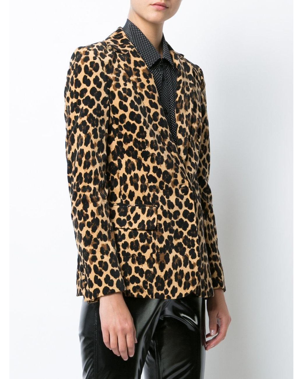 FRAME Leopard Print Blazer in Black Lyst Canada