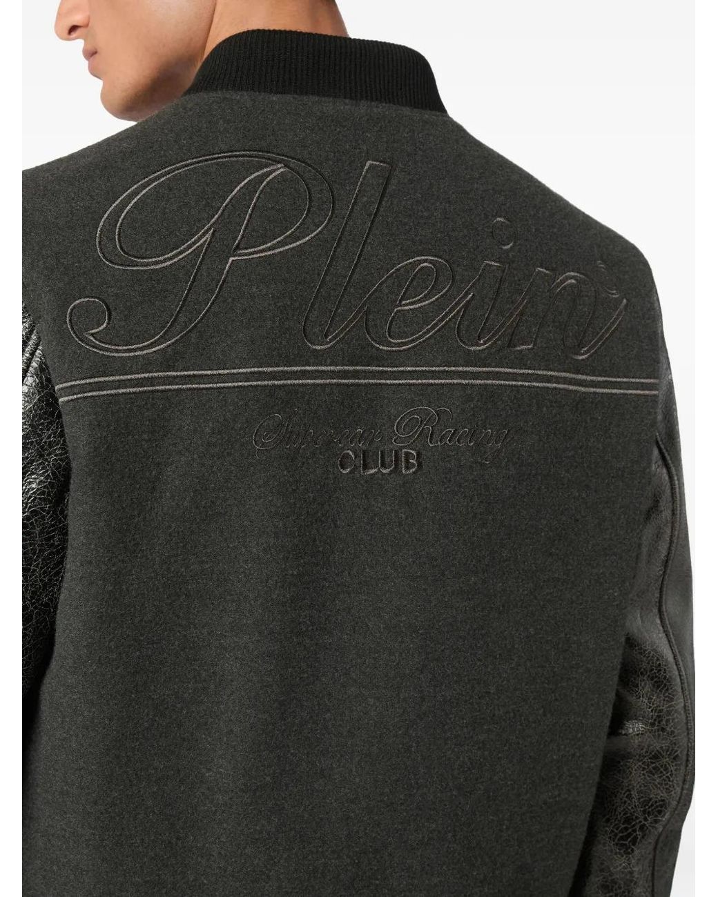 Philipp Plein Black Plein Club Bomber Jacket for men