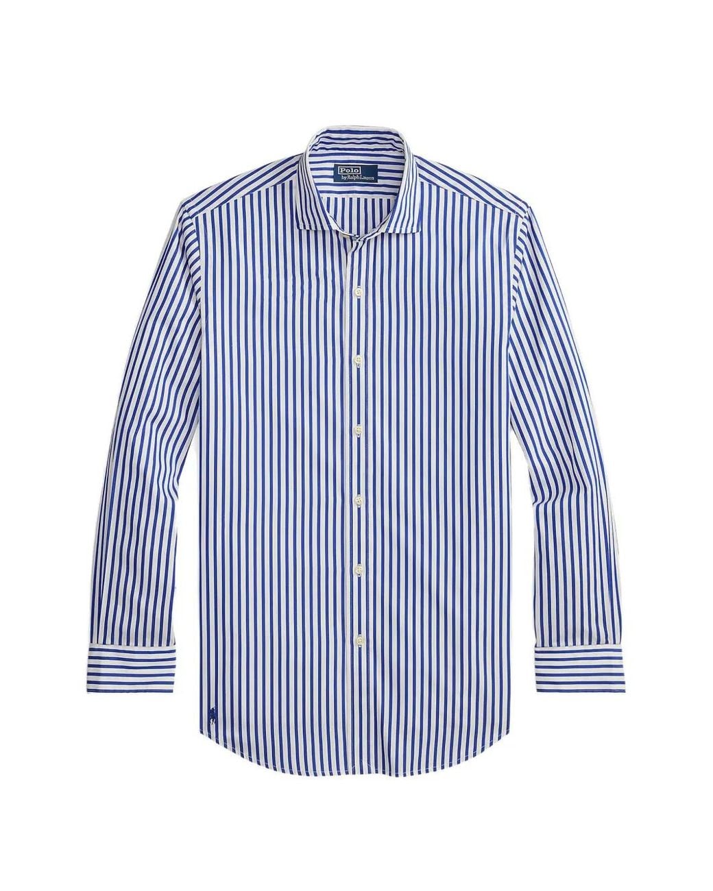 Polo Ralph Lauren Blue Chemise En Coton À Rayures for men
