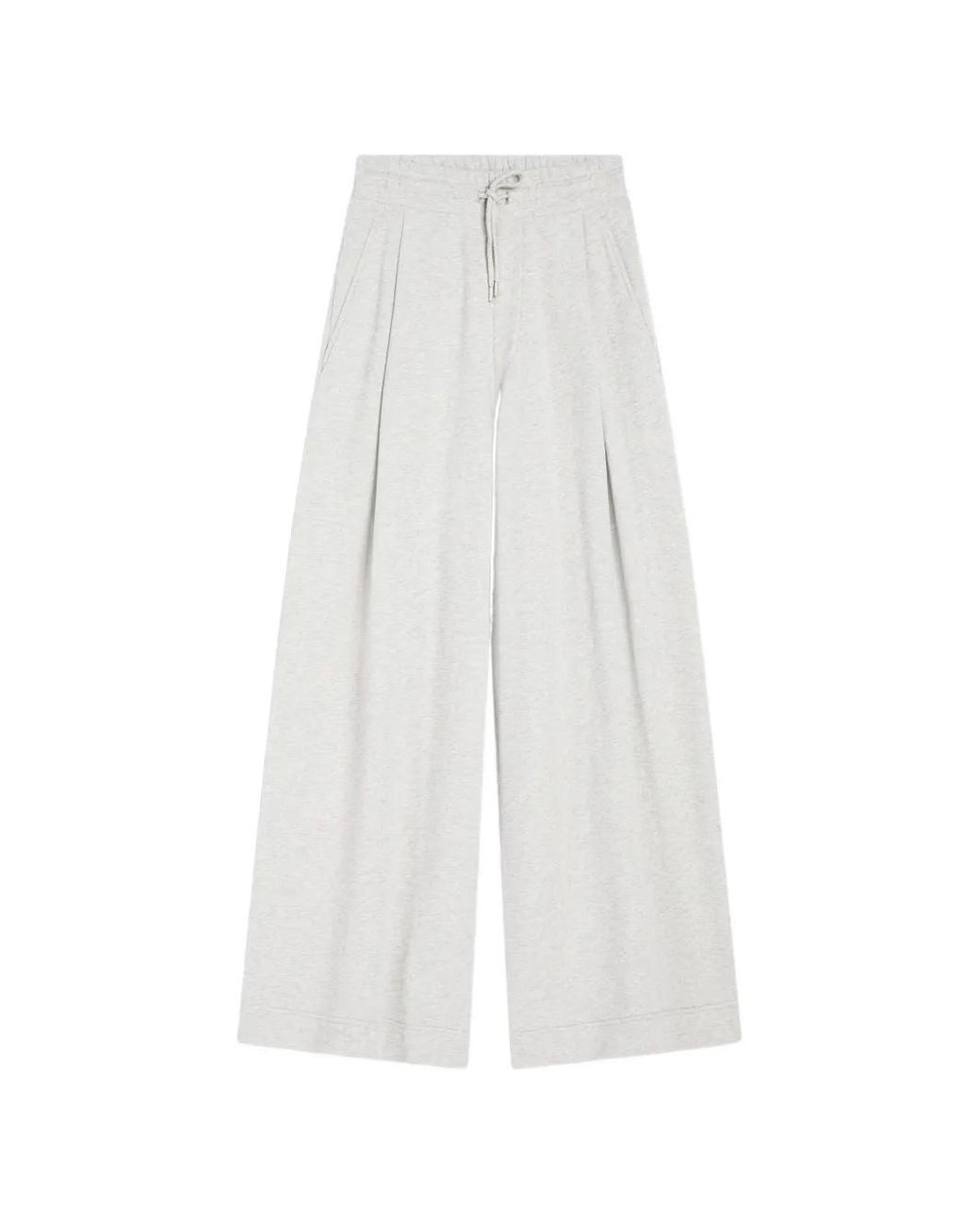 Dries Van Noten White Loose Cotton Sweatpants
