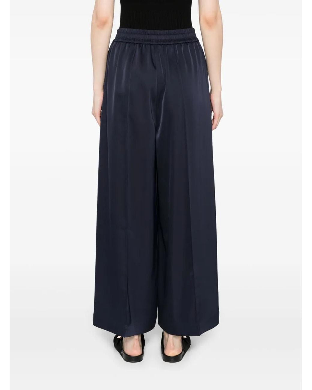 Goen.J Blue Slit Palazzo Pants