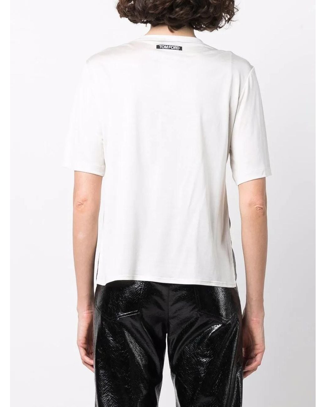 Tom Ford White Side Slit T-Shirt