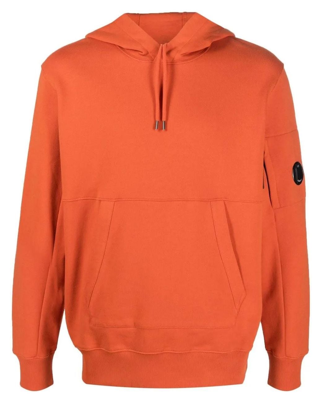 C P Company Orange Lens-Detail Drawstring Hoodie for men