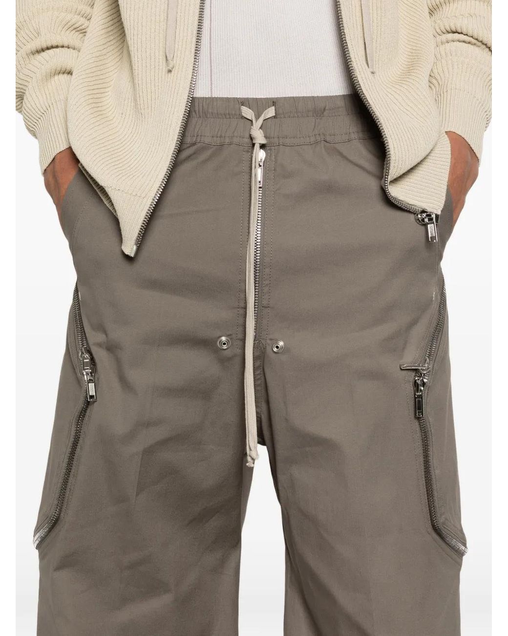Rick Owens Gray Heizer Belas Zip-Pocket Trousers for men