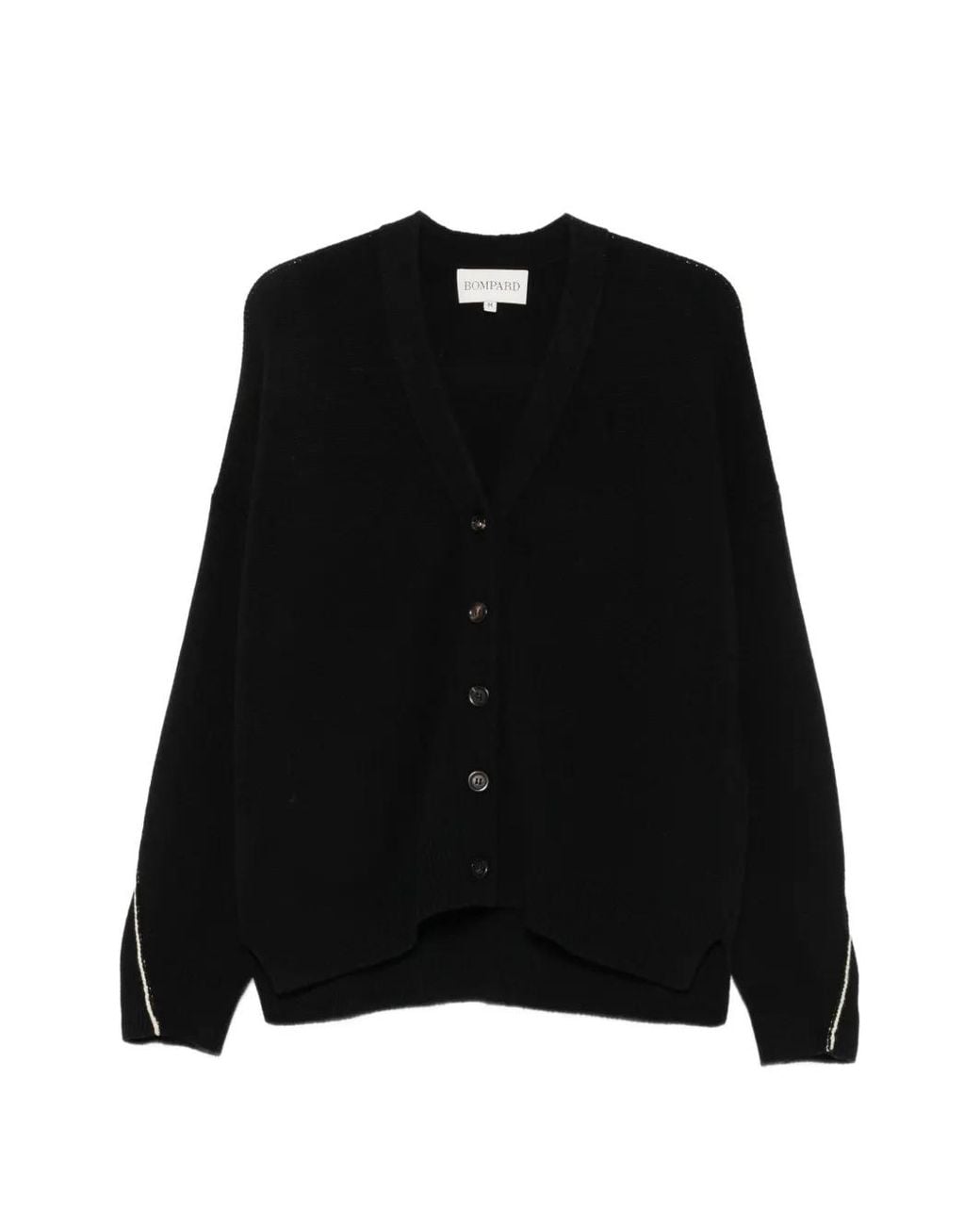 Bompard Black Lou V-Neck Cashmere Cardigan