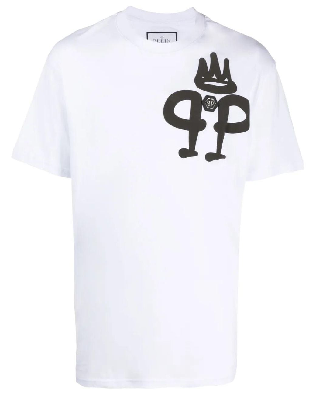 Philipp Plein White Ss Iconic Plein Round-Neck T-Shirt for men