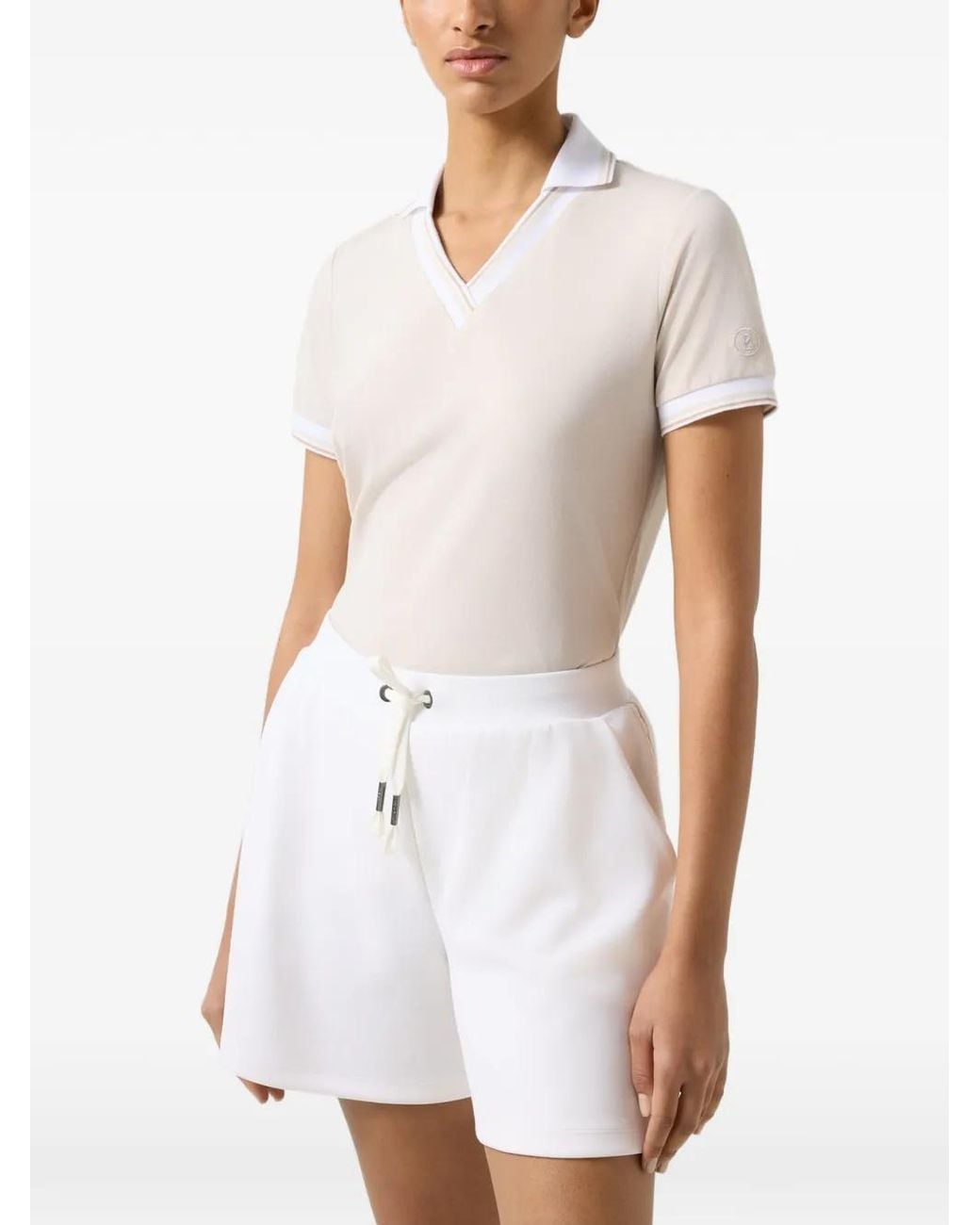 Bogner White Jula Stripe-Detail Polo Shirt