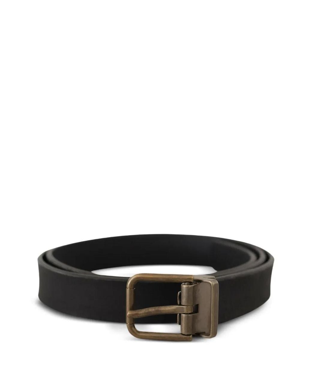 Dolce & Gabbana Black Leather Buckle-Fastening Belt for men