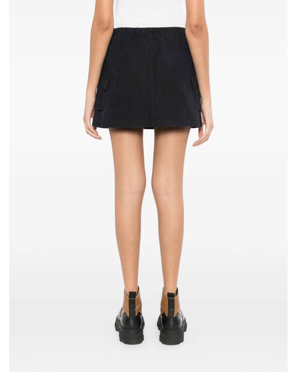JNBY Black Floral-Print Mini Skirt