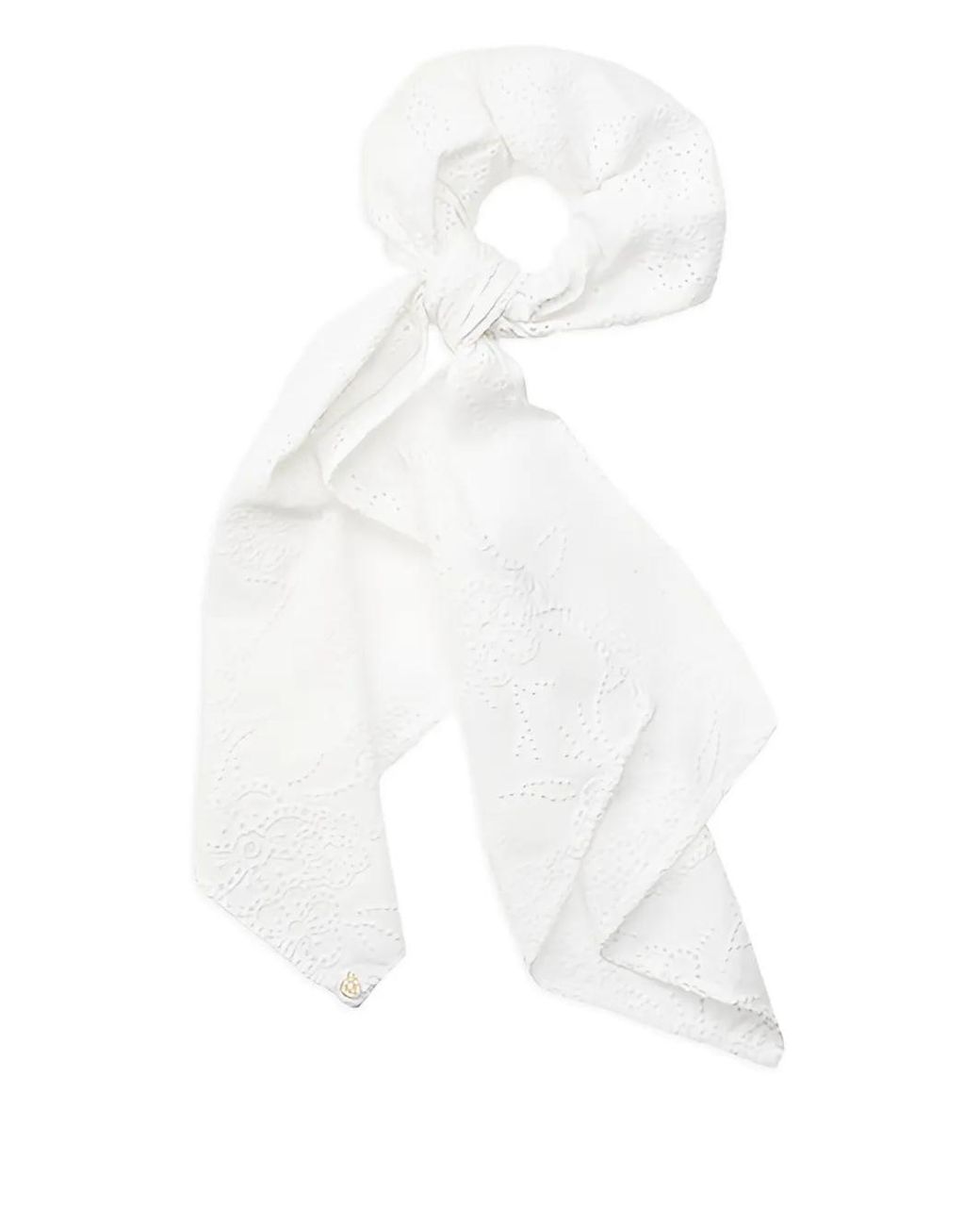 Maison Michel White Birdy Scrunchie