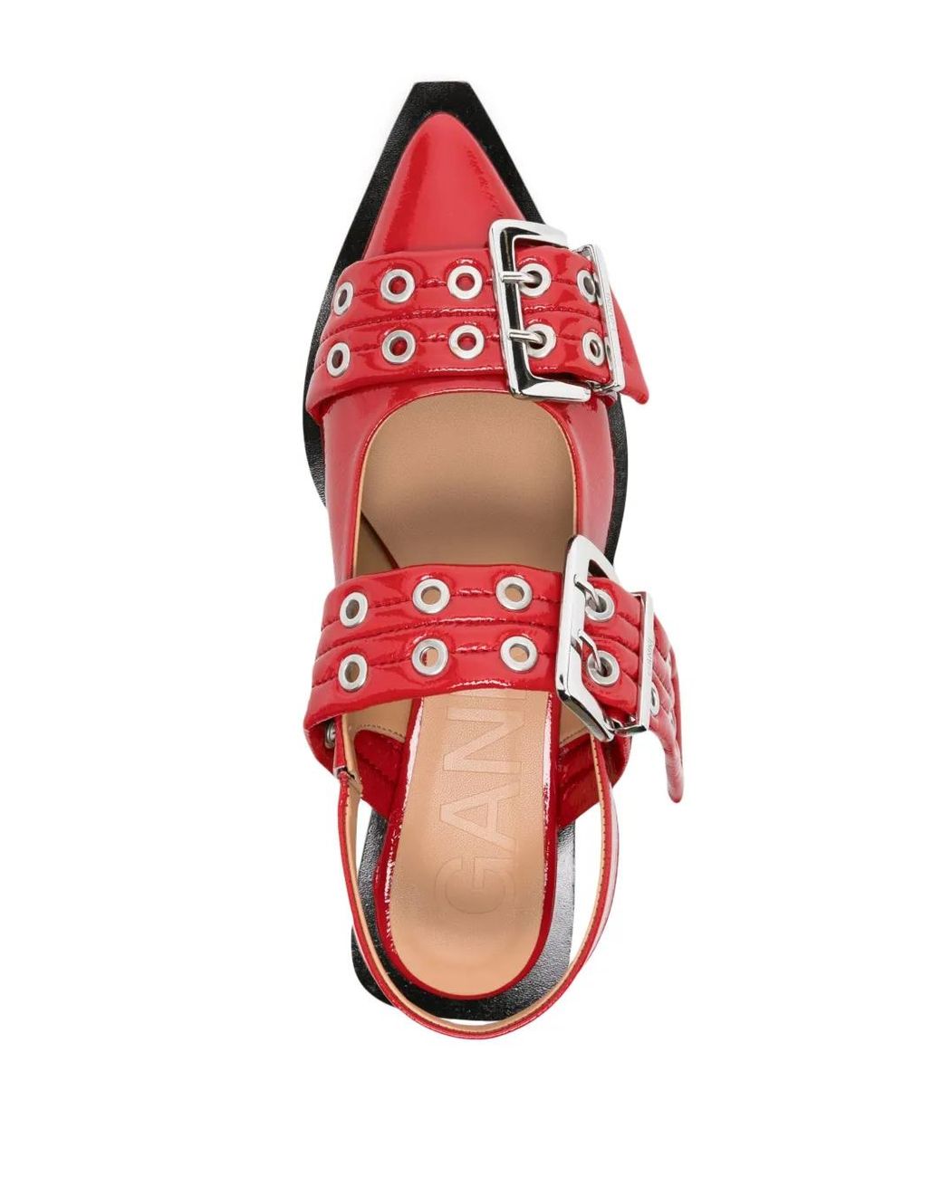 Ganni Red Shoes 'Feminine'