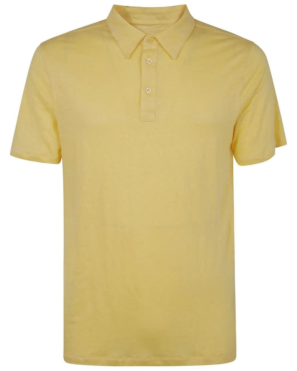Majestic Filatures Yellow Cotton Polo Shirt for men