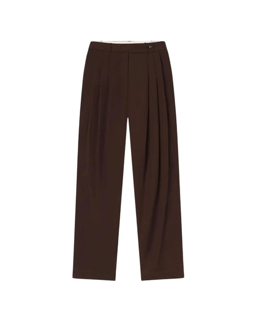 Co. Brown Pleated Tailored Trousers