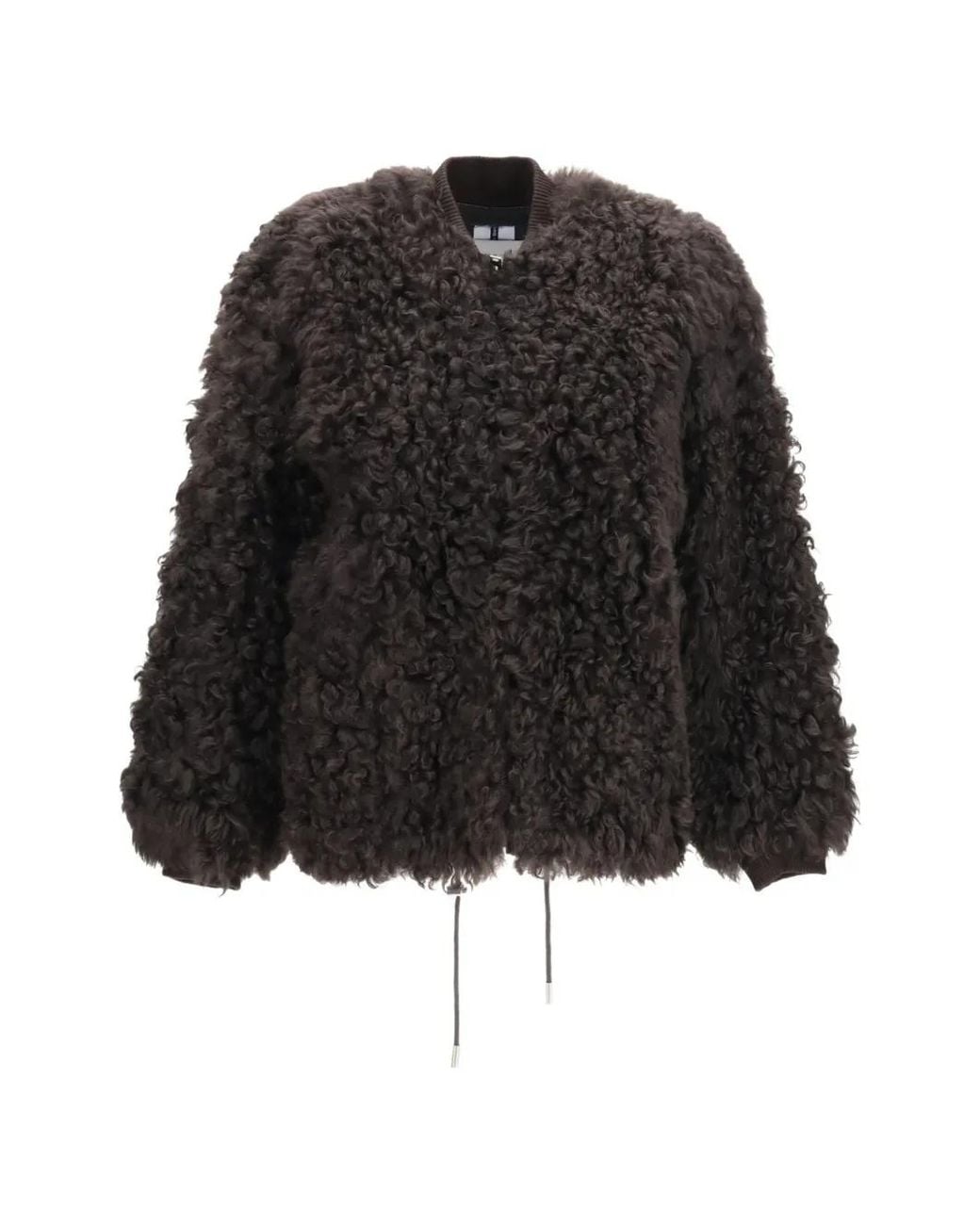S.w.o.r.d 6.6.44 Black Teddy-Effect Zip-Up Jacket