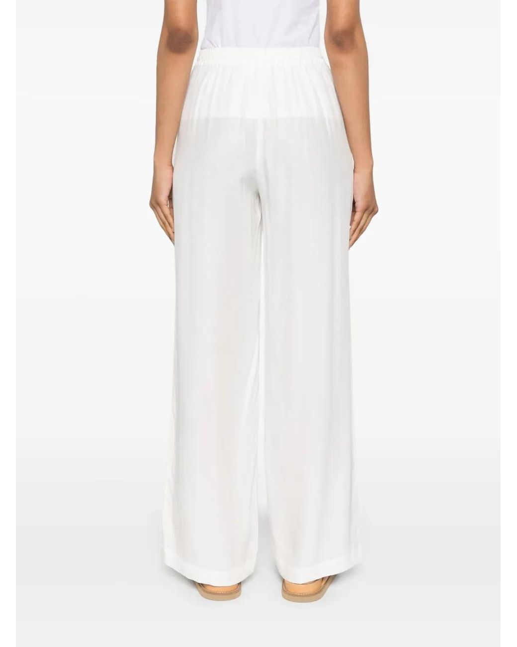 P.A.R.O.S.H. White Enver Straight-Leg Trousers