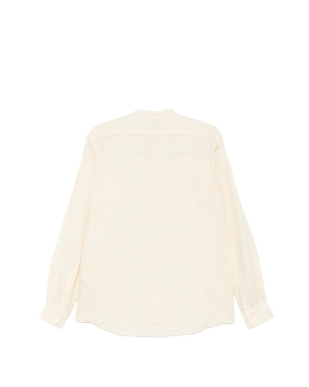 Aspesi White Half-Button Shirt for men