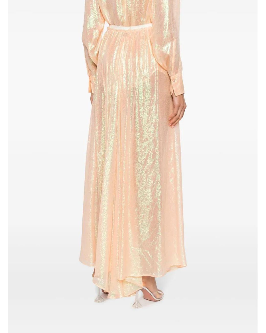 Forte_forte Natural Silk Chiffon Long Skirt