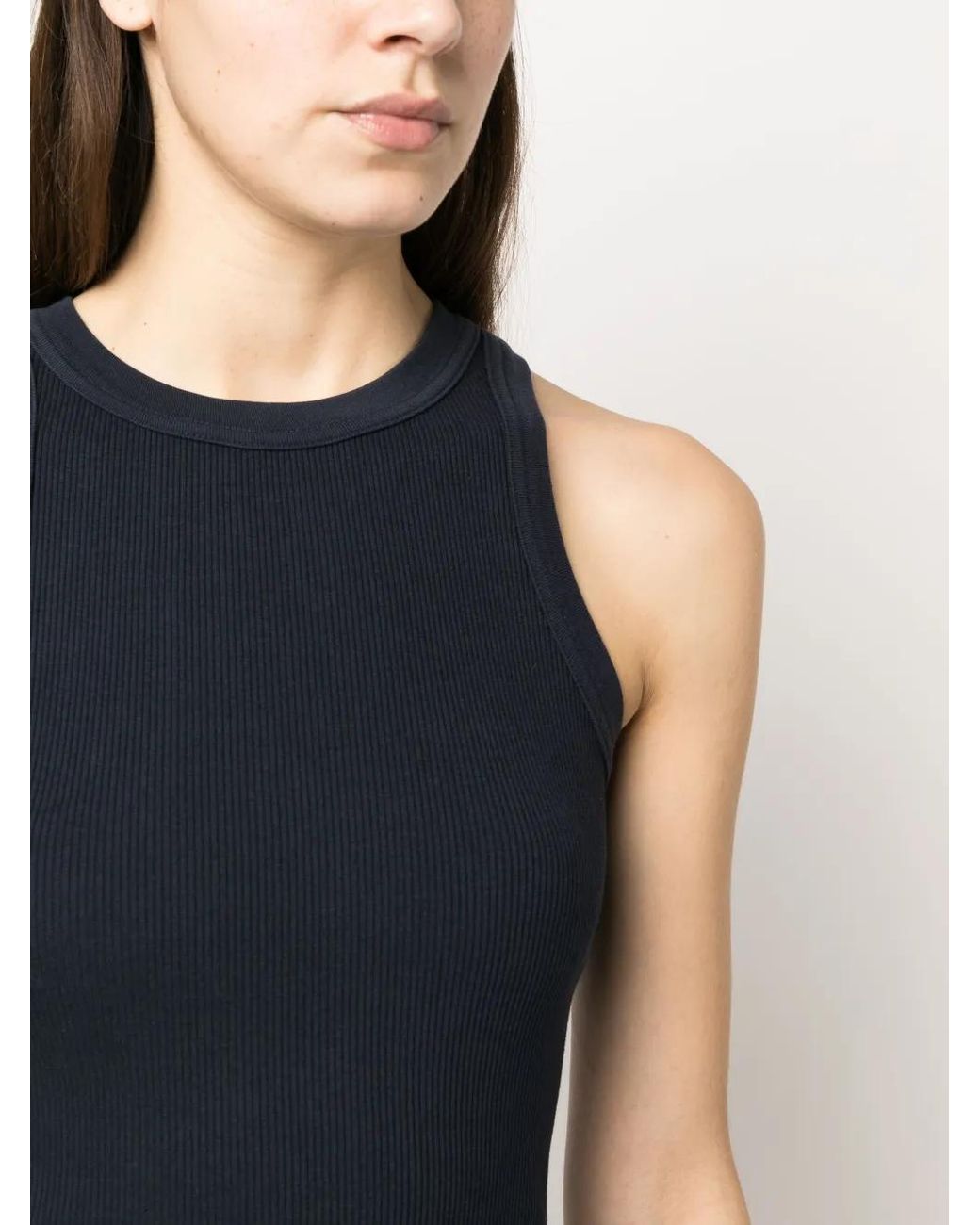 Citizens of Humanity Blue Sleeveless Ribbed Top