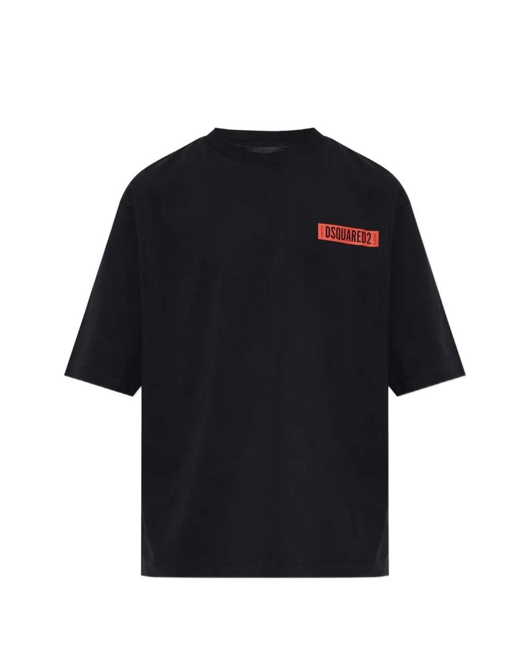 DSquared² Blue Logo-Print Ski-Pass T-Shirt for men