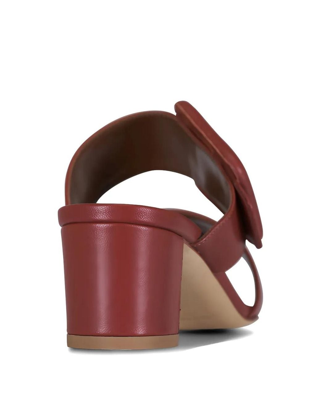 Manolo Blahnik Pink Titubanew Buckle-Strap Heeled Sandals