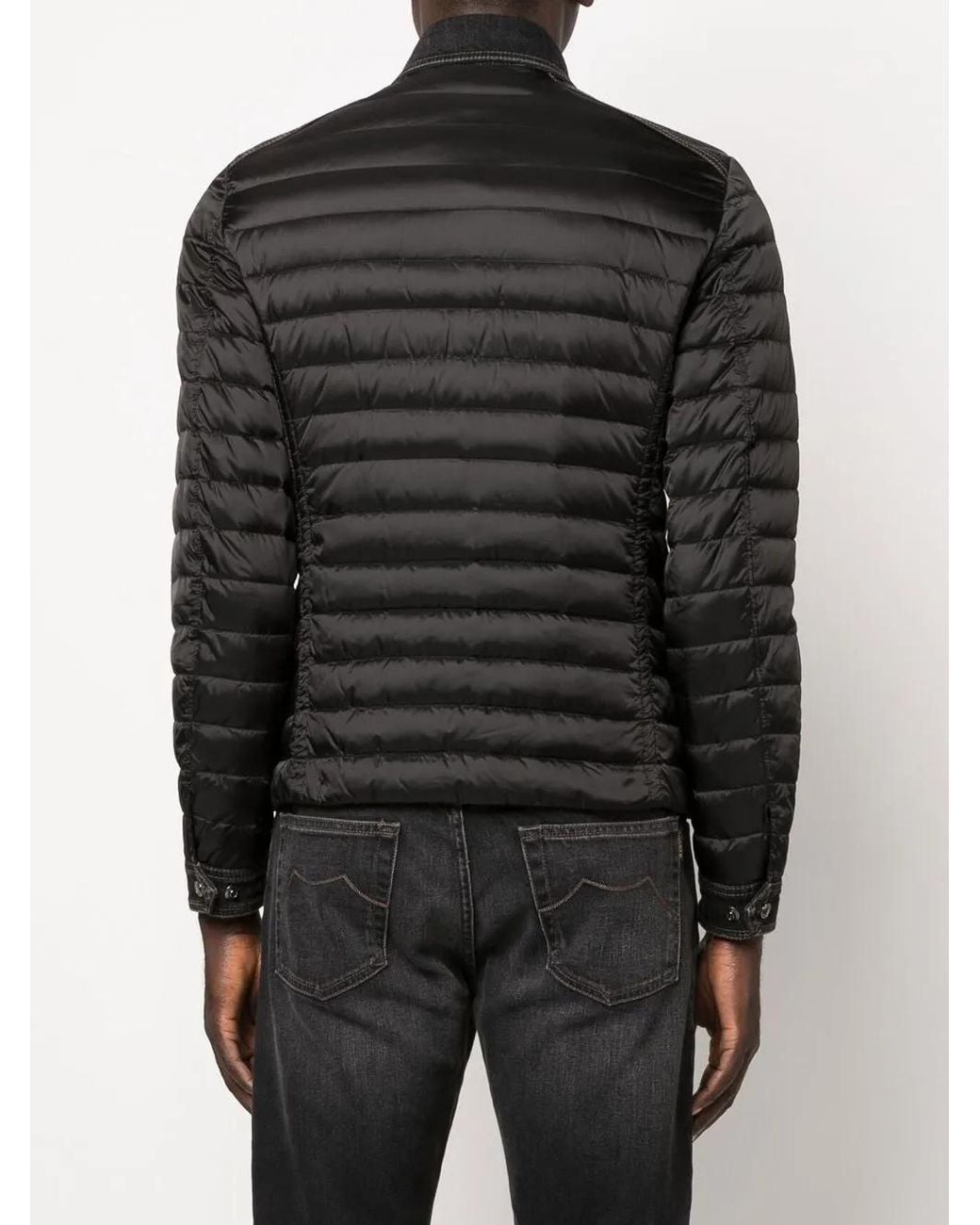 Moorer Black Mougi Quilted Down Jacket for men