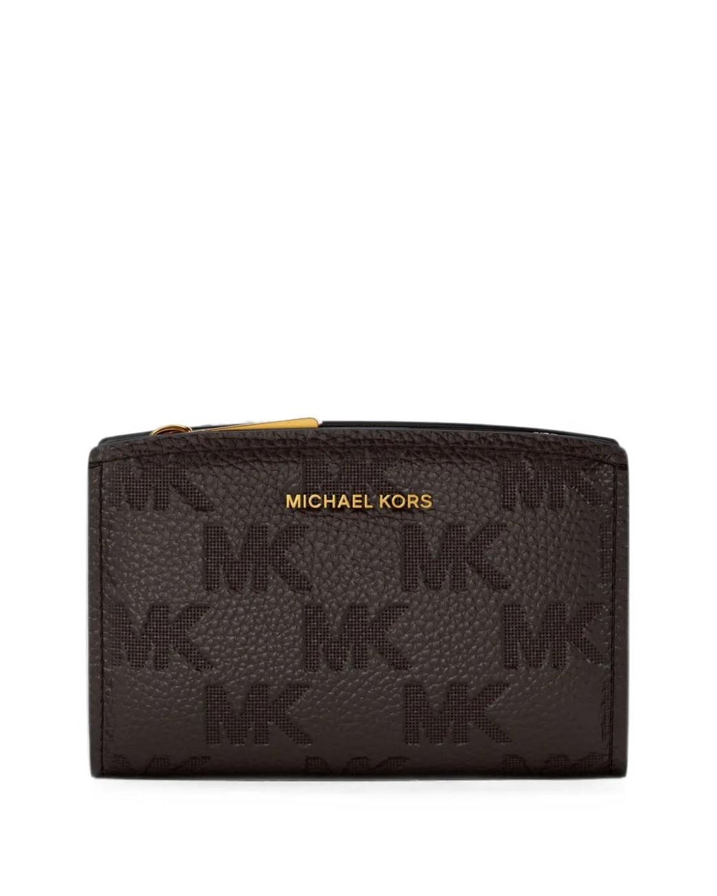 Michael Kors Black Portefeuille En Cuir À Logo Embossé
