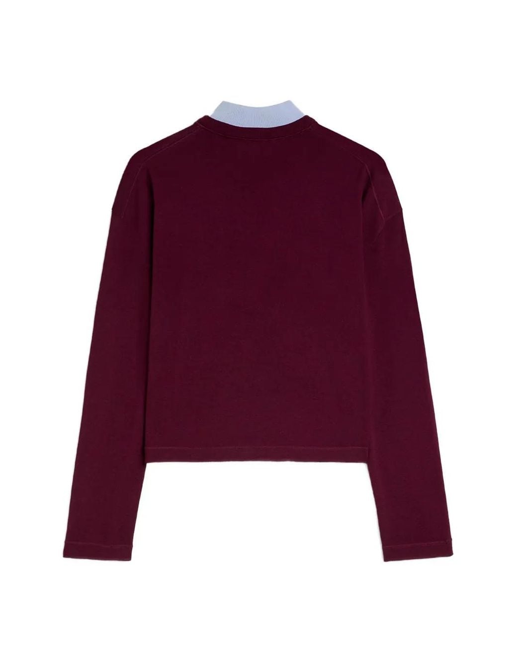 Jil Sander Purple Lightweight Wool Mock-Neck Sweater for men