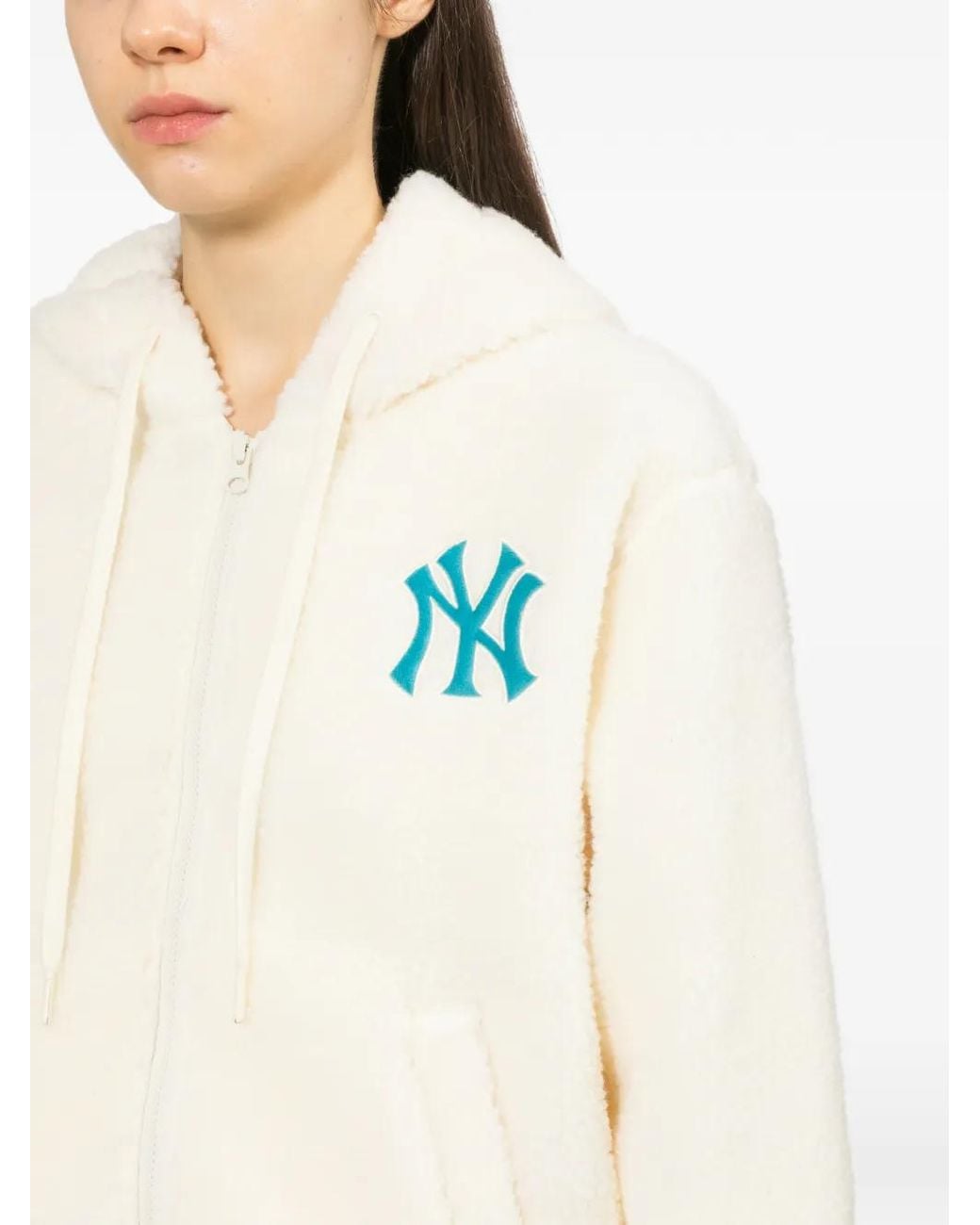 KTZ White Logo-Patched Zip-Up Hoodie