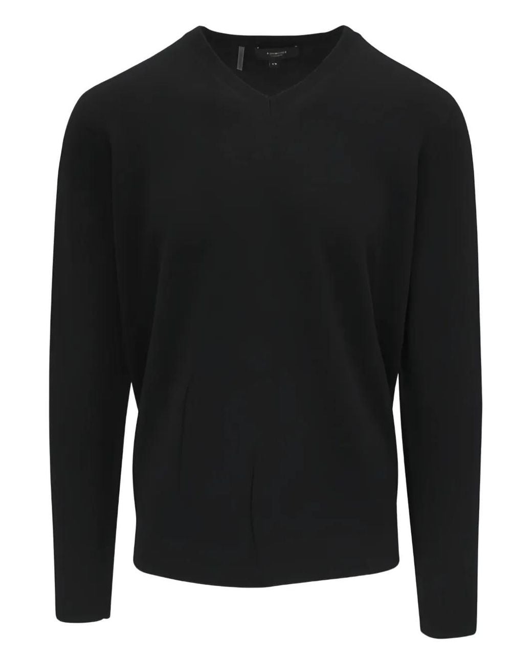Kinross Cashmere Black V-Neck Sweater for men
