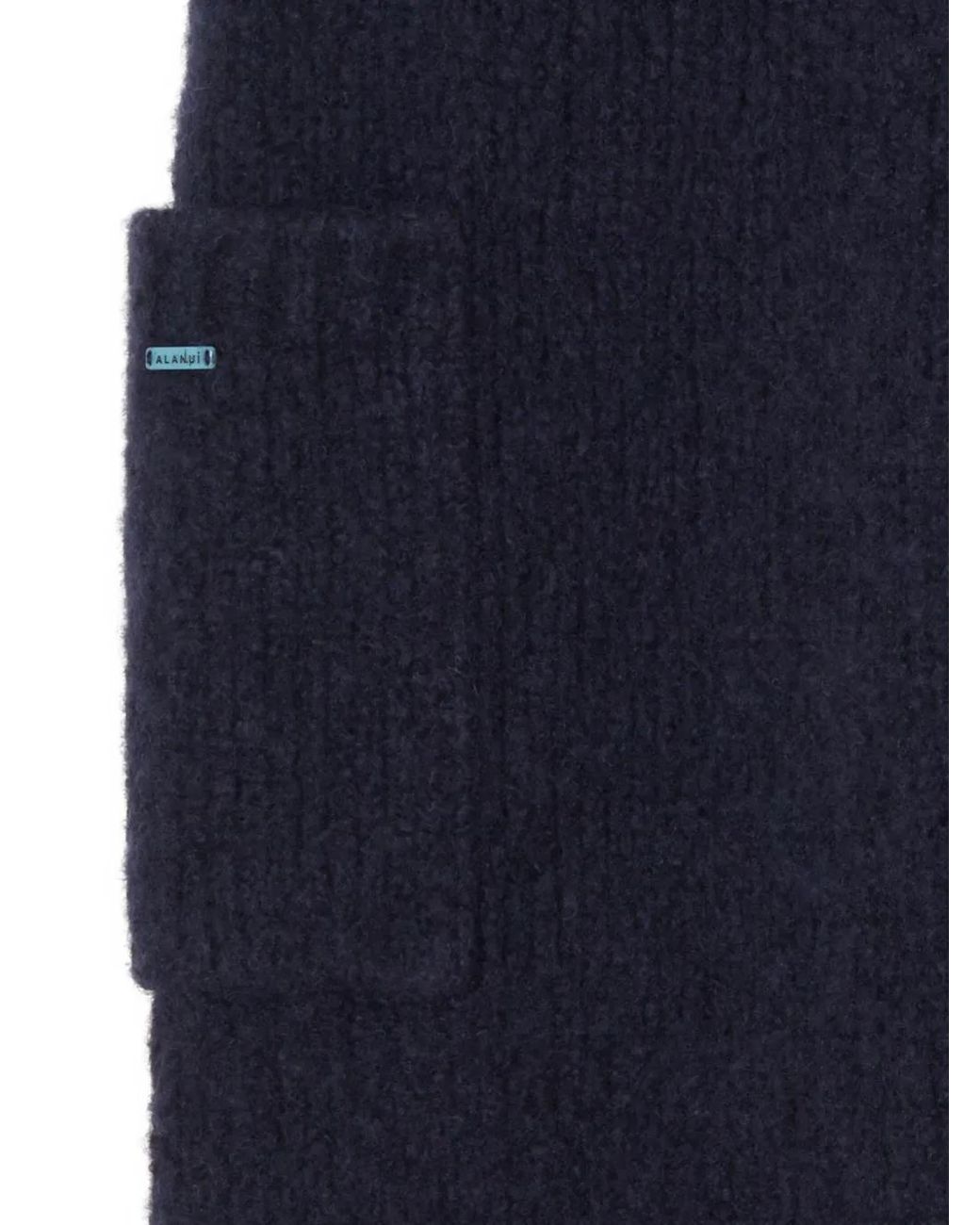 Alanui Blue Patch-Pocket Knitted Trousers for men